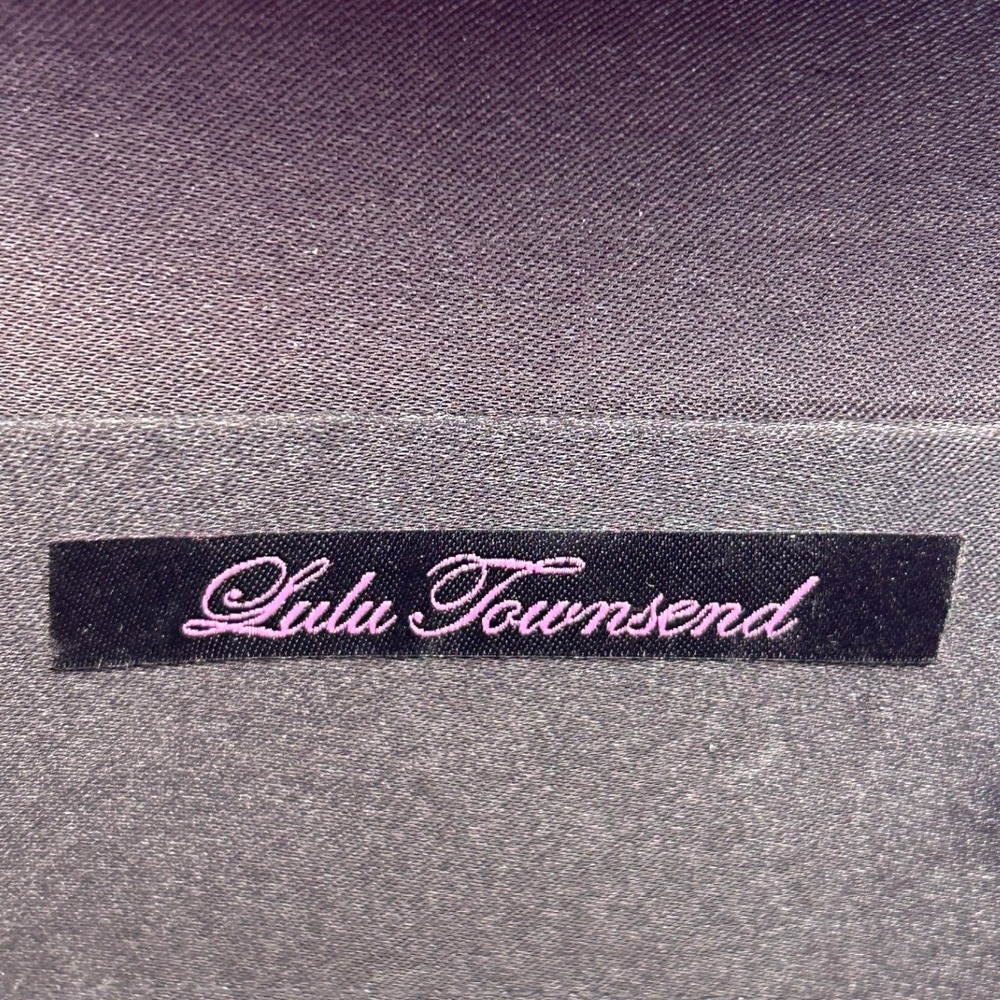 Lulu Townsend Black Mesh Evening Clutch Bag with Detachable Chain Strap - Picture 9 of 11